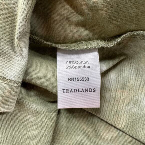 Tradlands Top Womens XXS Green Sage Monty Tie Dye Turtleneck Long Sleeve Stretch - Picture 5 of 8